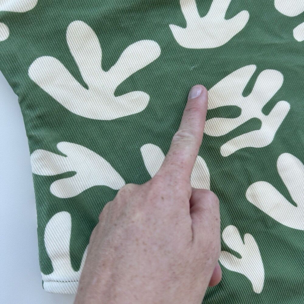 ZULU & ZEPHYR Flora One-Piece Swimsuit Green Hand Drawn US 6 Msrp $170 NWOT - Picture 9 of 10